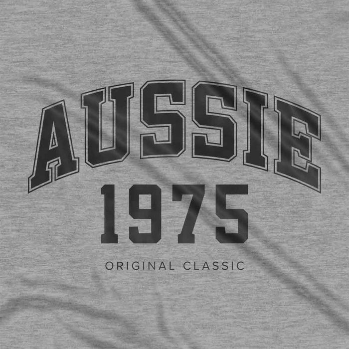 Aussie College Style 50th birthday t-shirt