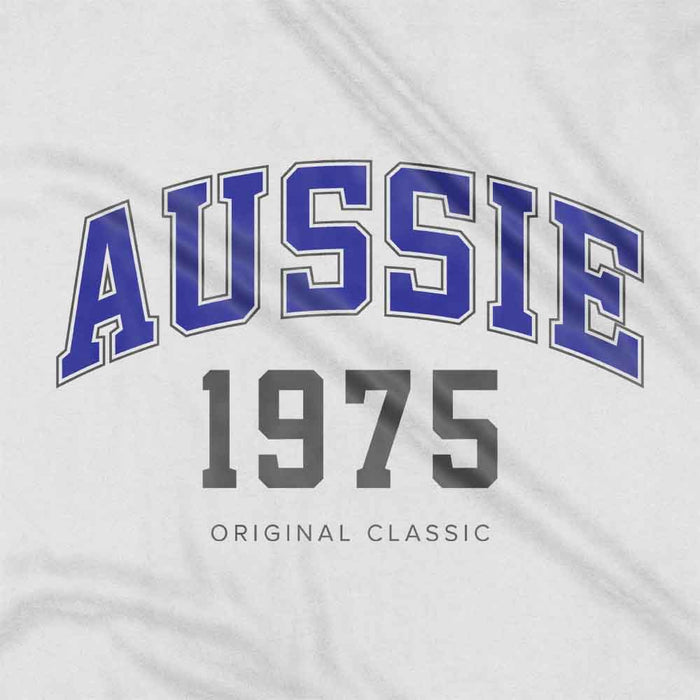 Aussie College Style 50th birthday t-shirt