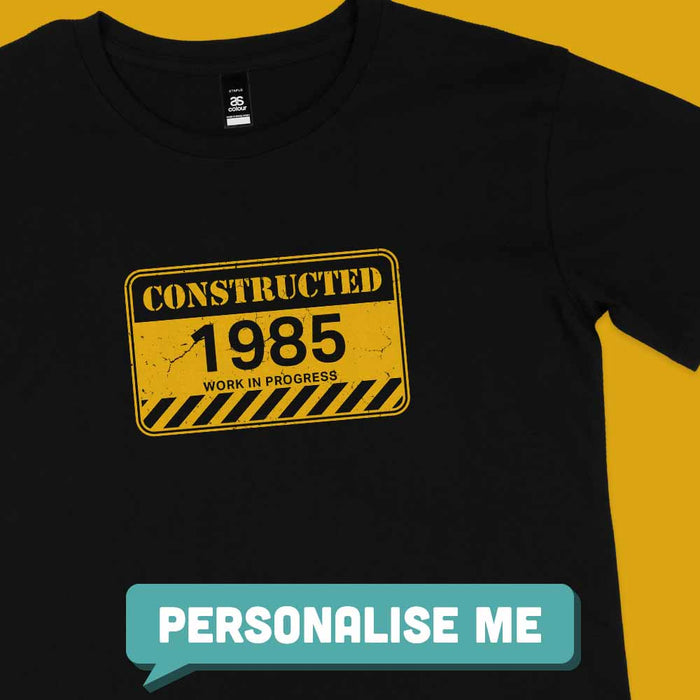 Constructed 40th birthday t-shirt