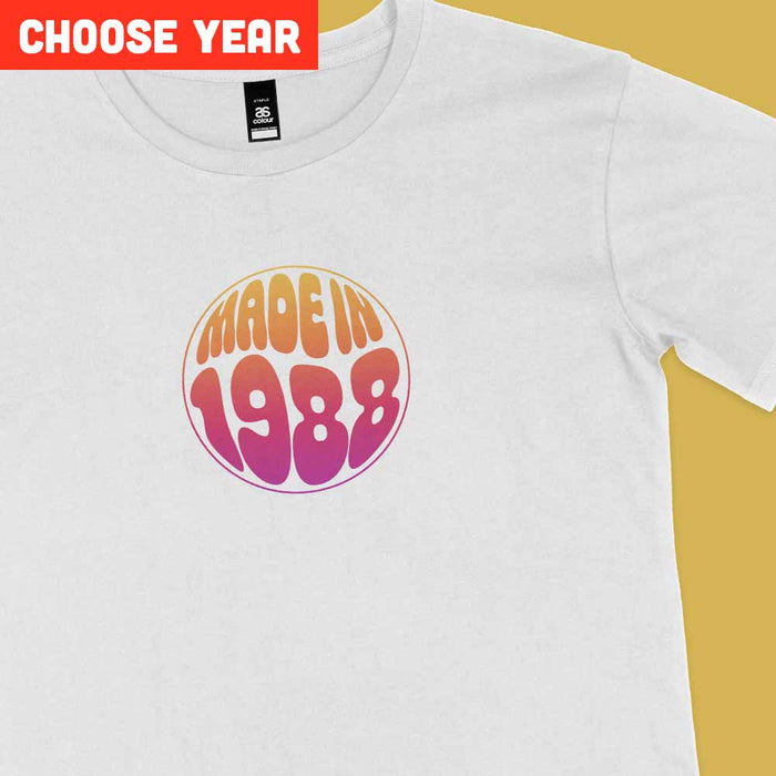 Retro Circle birthday t-shirt